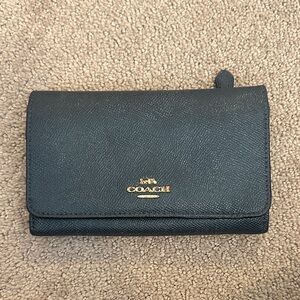 Coach Navy Leather Wallet